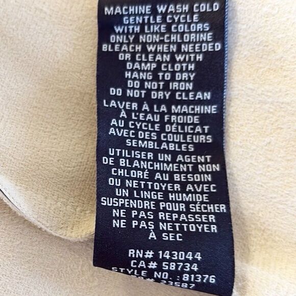 7 For All Mankind Cream Faux Leather Short Sleeve Oversized Shirt Jacket - Picture 5 of 7